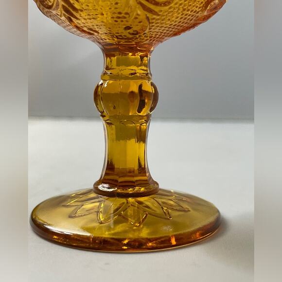 6pc Vintage Tiara Amber Decanter‎ & Wine Glass Set - Picture 13 of 15